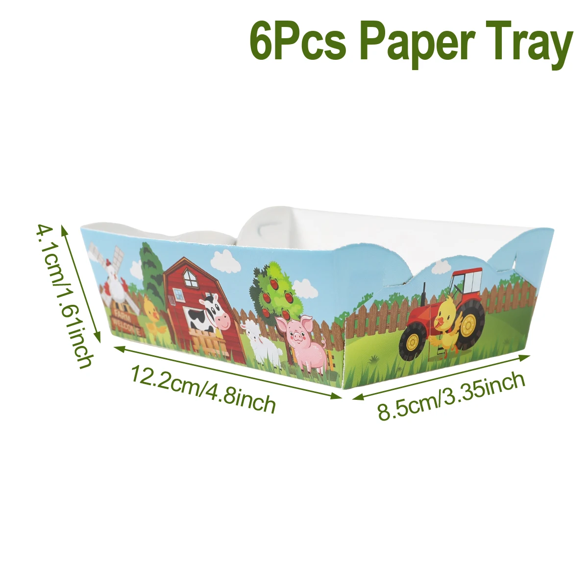 

Бумажный поднос для закусок с сельскохозяйственными животными QIFU