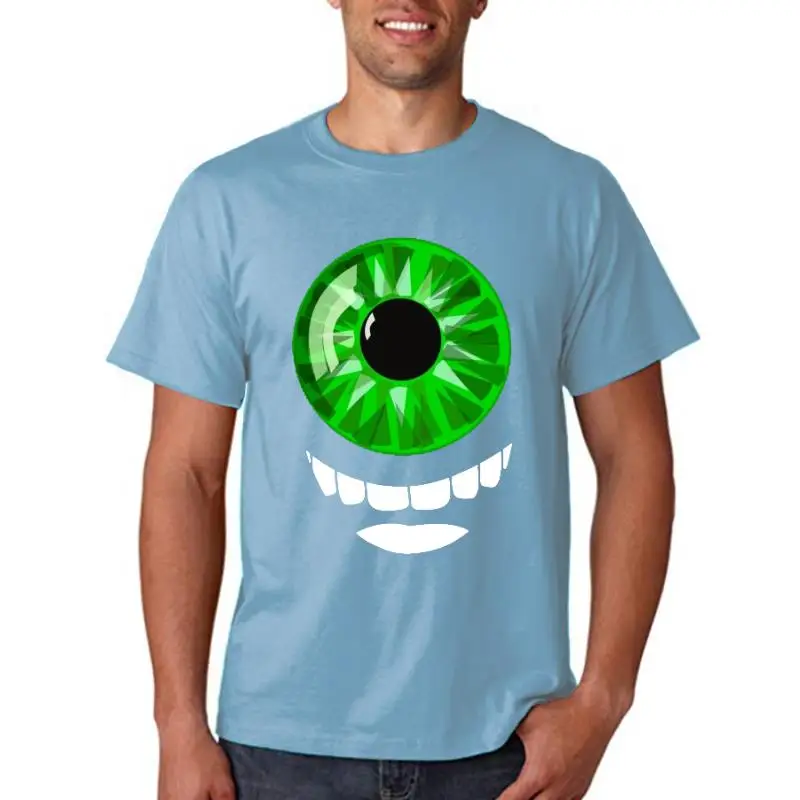 

Футболка monsters inc mi ke wazowski с графическим принтом на Хэллоуин, футболка с круглым вырезом, одежда с графическим принтом, базовая Весенняя семей...