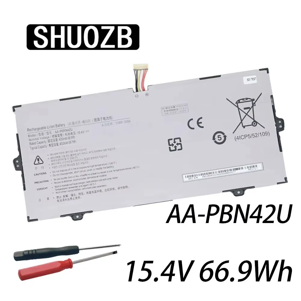 Фото SHUOZB AA-PBPN42U AA-PBRN4ZU Аккумулятор для ноутбука Samsung 930QCG NP930QCG NP950QCG NP930XCJ 950QCJ 950XCJ 15,4 В 66,9 Втч №1