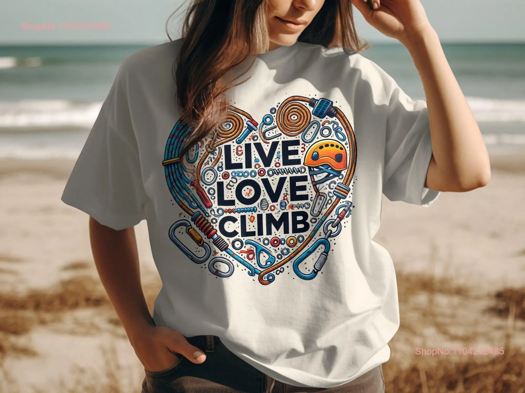 Футболка Live Love Climb для скалолазания приключений на открытом воздухе уникальный