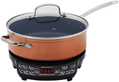 

Flex, 45 Temps from 100°F to 500°F, 3 Watt Settings 600, 900 & 1300W, 6.5\u201D Heating Coil, Induction Cooktop, Perfect f