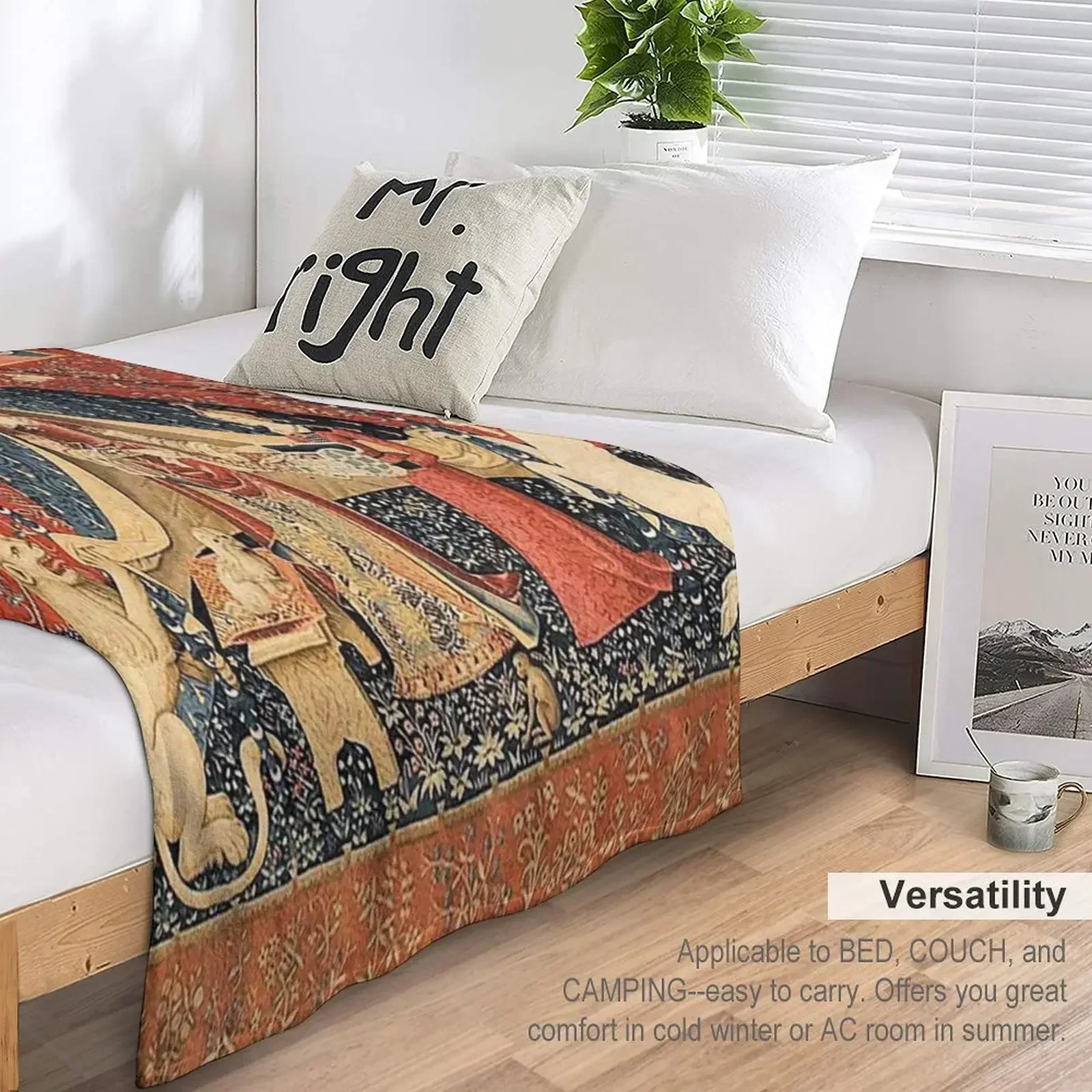 The Lady and the Unicorn: La Dame à la Licorne Плед Тонды Пушистые Одеяла