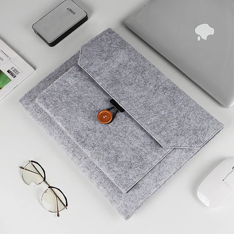 

Сумка для компьютера из шерсти и фетра, подкладка для Macbook, вместительные аксессуары для ноутбука 14 дюймов