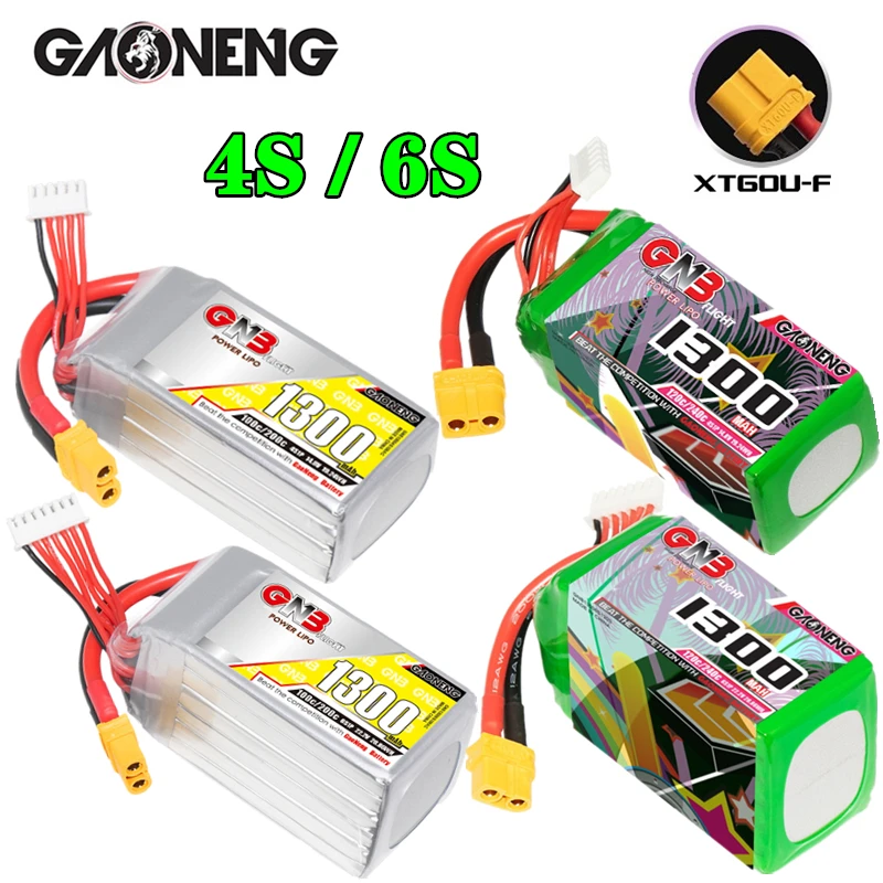 

RC FPV гоночный Дрон GNB 4S/6S 14,8 V/22,2 V 100C/120C 1300mAh Lipo батарея для FPV гоночного дрона RC квадрокоптера запасные части батареи