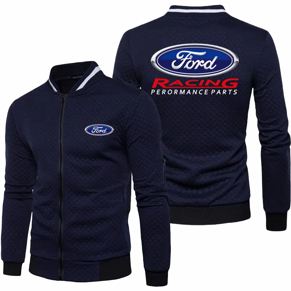 2023 New Mens Ford Racing Jacket Spring Autumn Long Sleeve Fashion Sportswear Casual Zipper Hoody Male Sweatshirts
