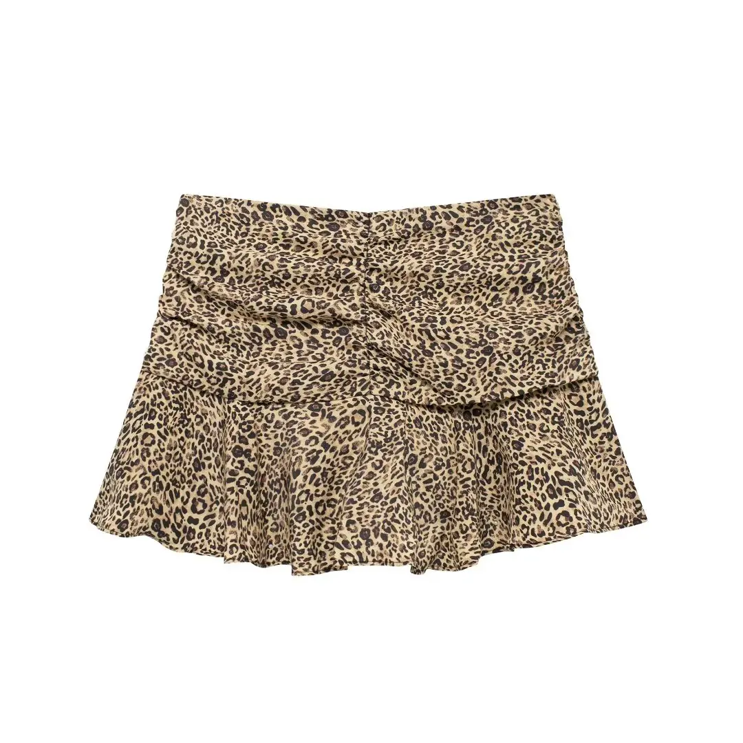 Женская юбка-шорты с высокой талией на молнии