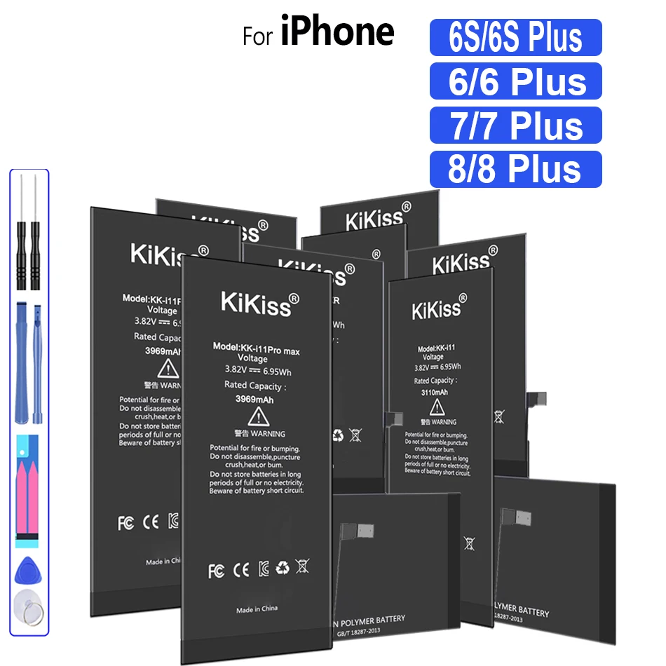 

For iPhone 7 7G 8 8G 6 6S 6G Plus 7Plus 8Plus For iPhone8 iPhone7 iPhone6 High Capacity Battery Lithium Polymer Retail Package
