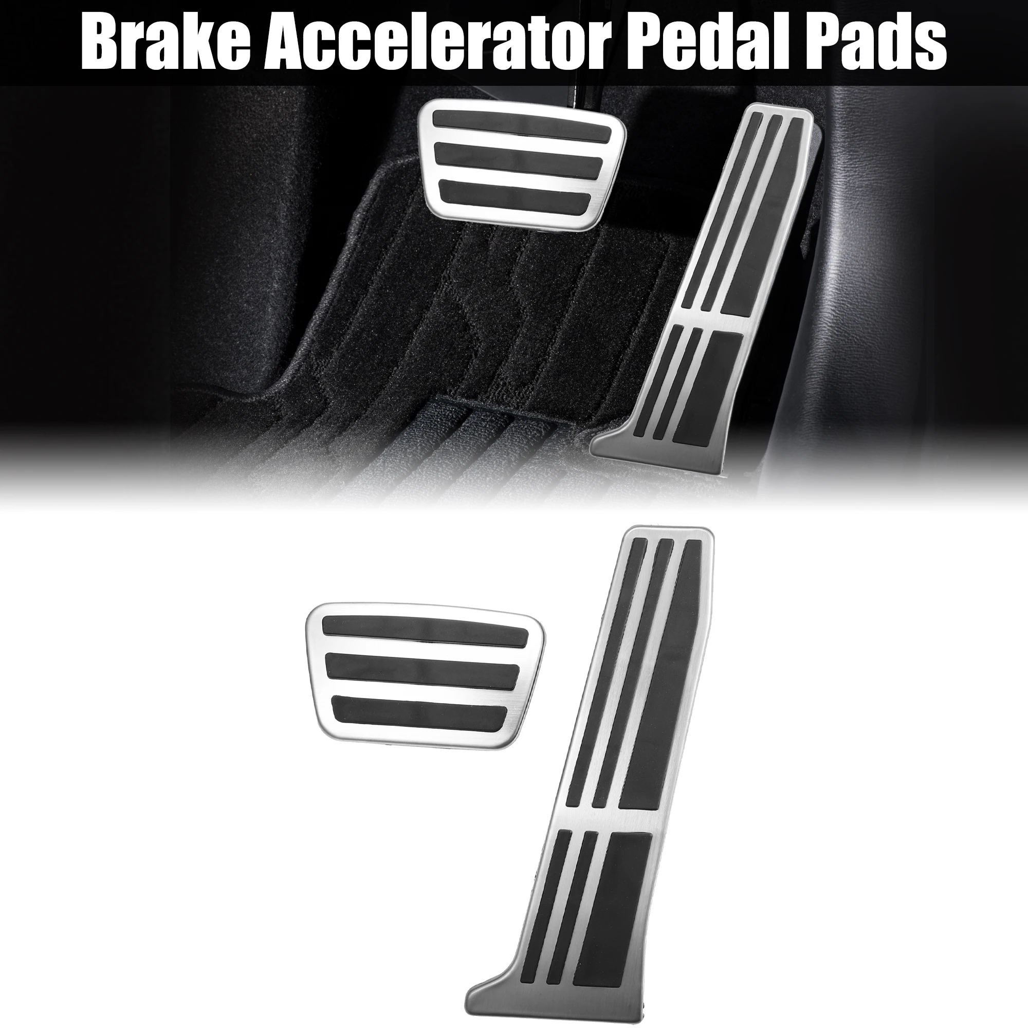 

2 шт., накладки на педали тормоза и педали, Нескользящие Металлические накладки на педали акселератора для Toyota RAV4 Camry, Lexus