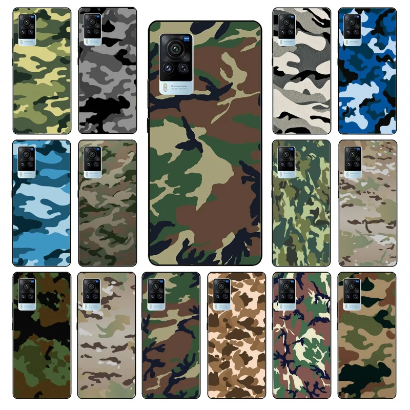 

Camouflage Camo military Army Phone Case for VIVO V21e V20 SE V2023 V15 Pro V21 V19 V17 Neo 1819 1915 1907 1906 X60 Pro X50
