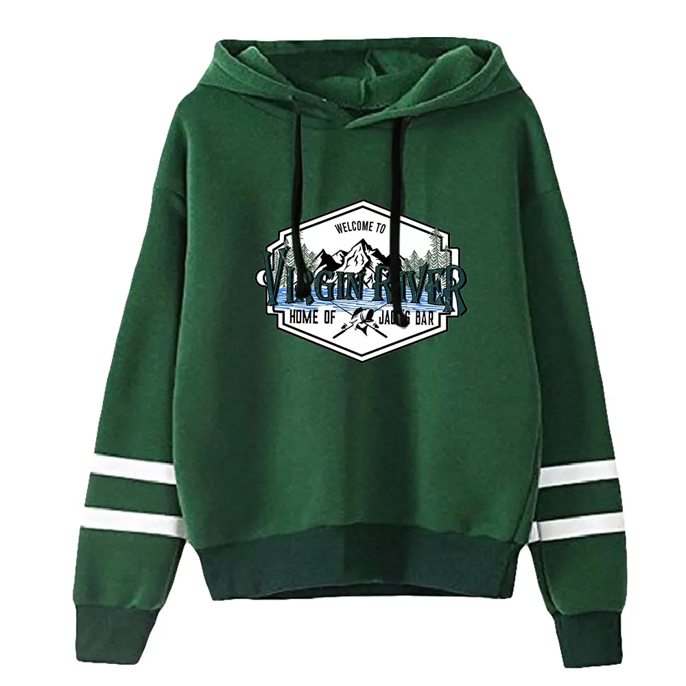 Толстовка унисекс с рукавами Девственная река сезон 4 без карманов параллельными
