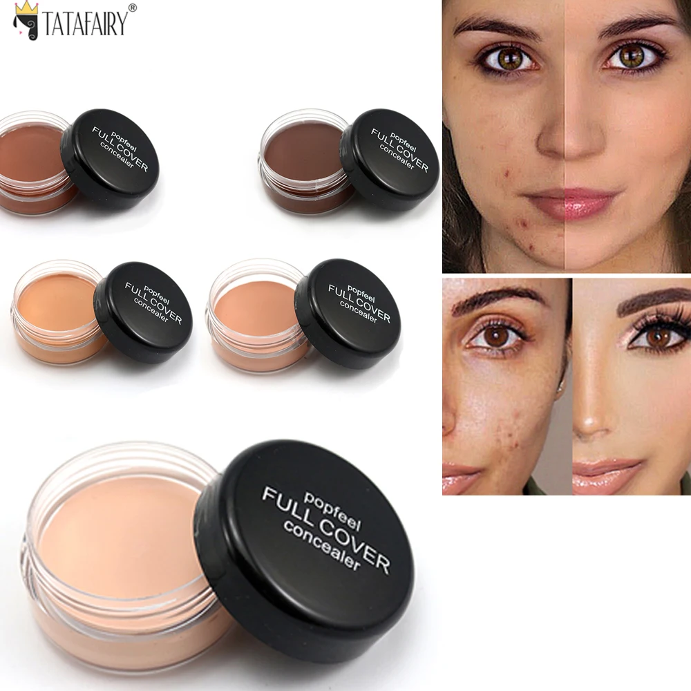 

Concealer Foundation Cream Waterproof Face Makeup Full Coverage Freckles Cover Acne Spots And Dark Circles Long Lasting Conceale