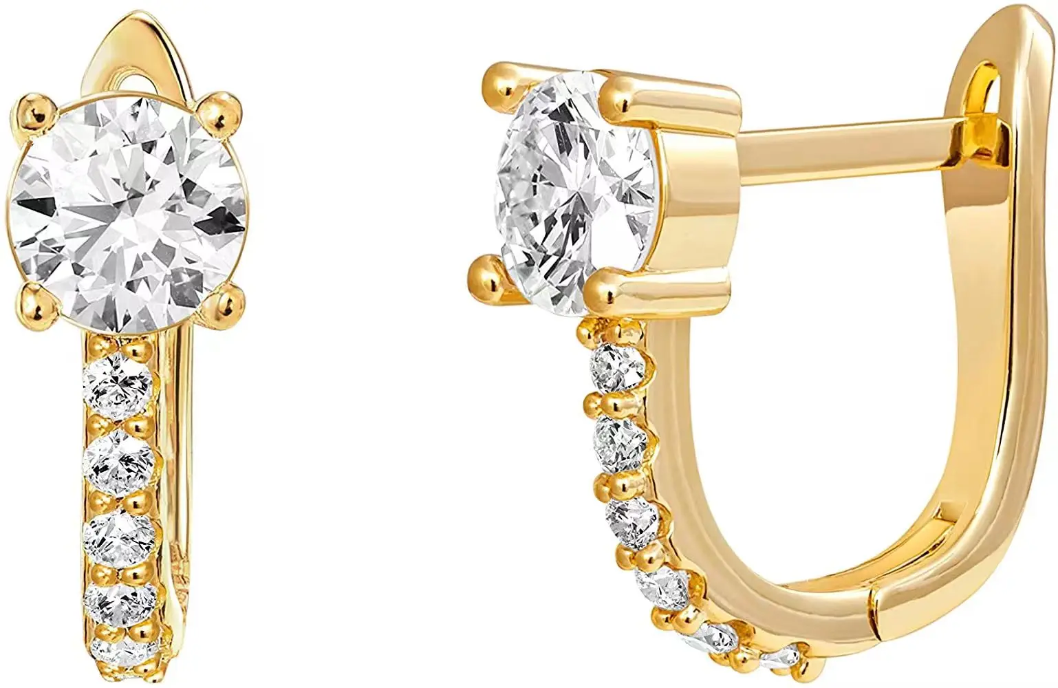

Classi14K Gold Plated Korean Alloy Post Ultra Thick Huggie Earring Women's Mini Hoop Earrings Gold Plated Small Hoops Girls Gift