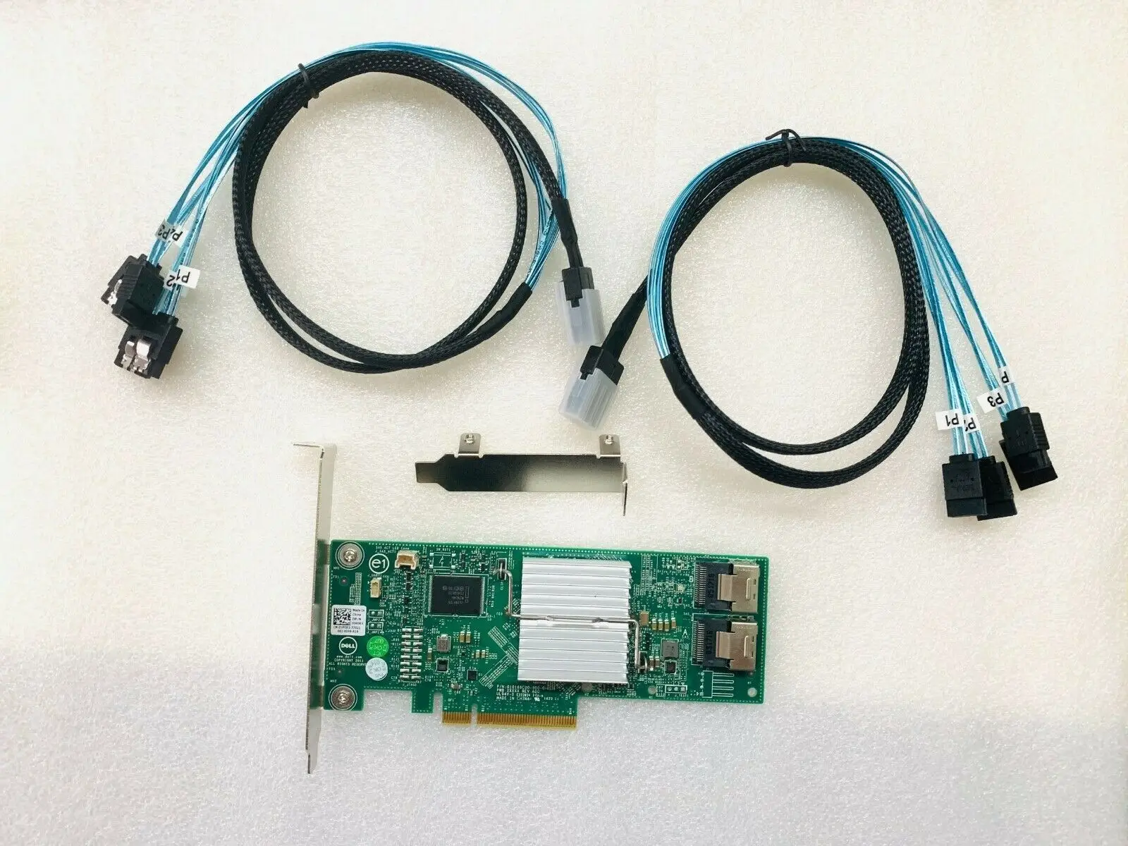 Фото Для Dell H310 6 Гбит/с SAS HBA FW:P20 9211-8i IT Mode ZFS frenas unRAID 2 * SFF SATA №4