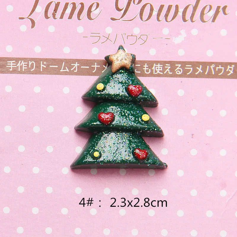 

Кабошоны из смолы Рождественская тематика 10 шт