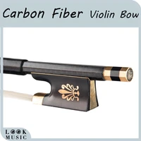 carbon fiber bow 44 size violin bow grid carbon fiber round stick w ebony frog well balance