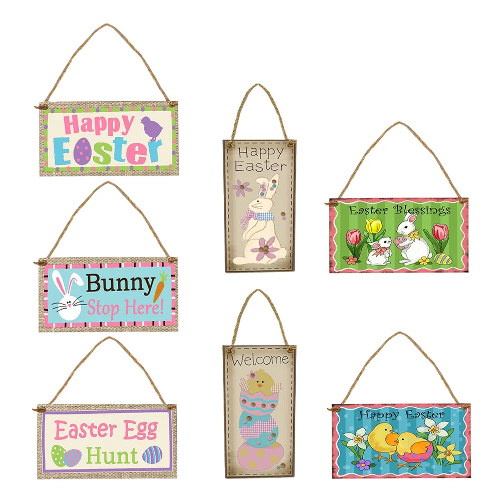 

7Pcs Welcome Sign Porch Sign Banner Party Layout (Mixed Color)