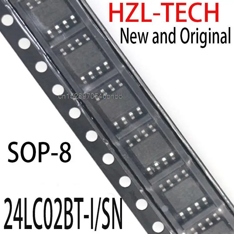 Новые и оригинальные SOP-8 память 24LC02 SOP 24LC02BI SOP8 24LC02BT-I/SN, 10 шт.