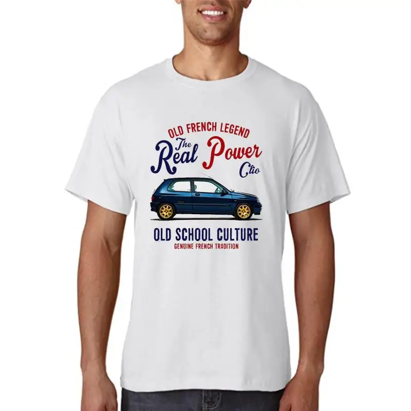 

Vintoge French Cor Renoult Willioms Clio Cotton Tee Shirt Mens Round Neck Short Sleeves Bottoming T-shirt