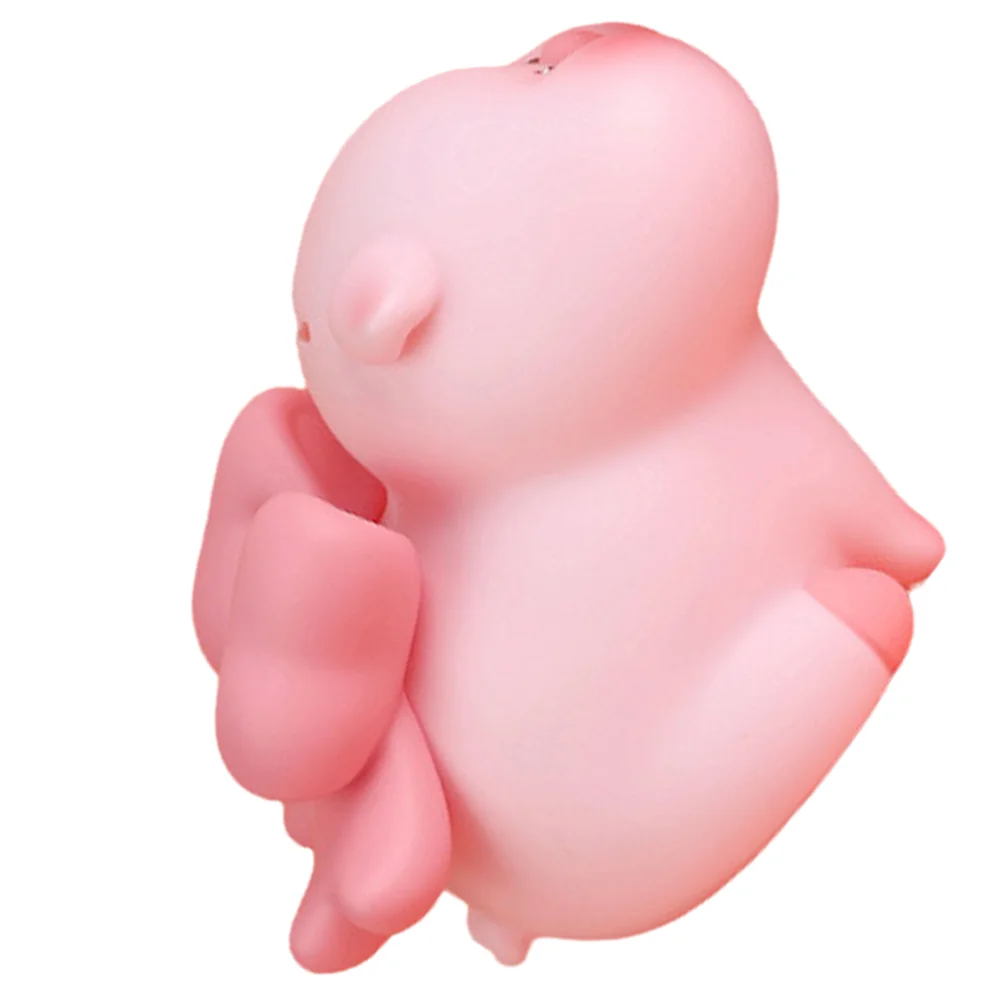 

Piggy Vinyl Coin Container -shaped Money Pot Birthday Gift Desktop Saving Jar