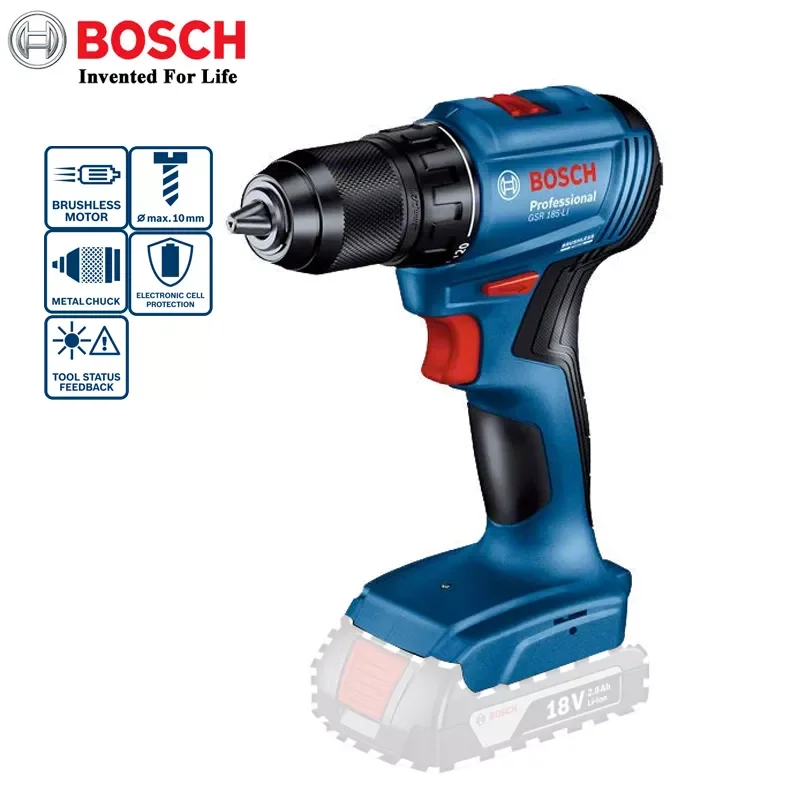 

Шуруповерт Аккумуляторный NEW2023 Bosch, 18 в, GSR 185-Li