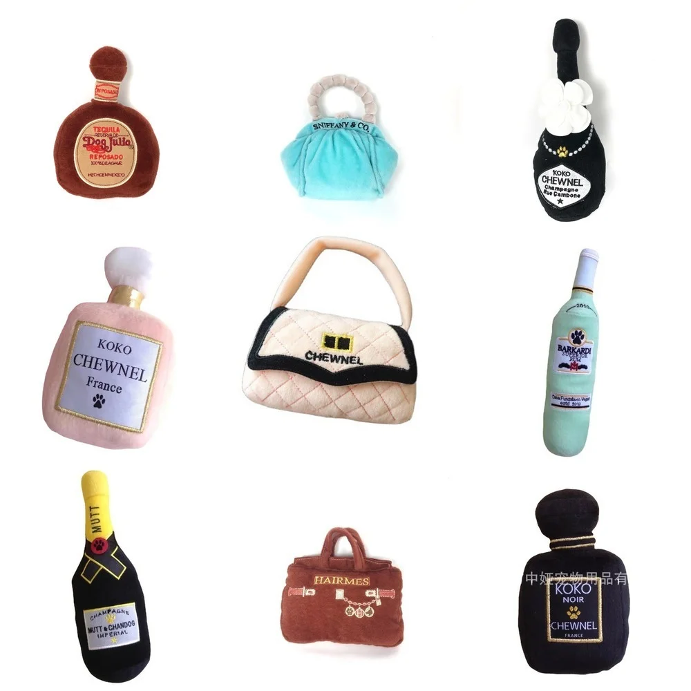 

Brand Puppy Toys Chew Toys Classic Pet Dog Toy Accessiories Yorkies Chihuahua Bottle Squeak Pet Chic Plush Toy Dropshipping YS