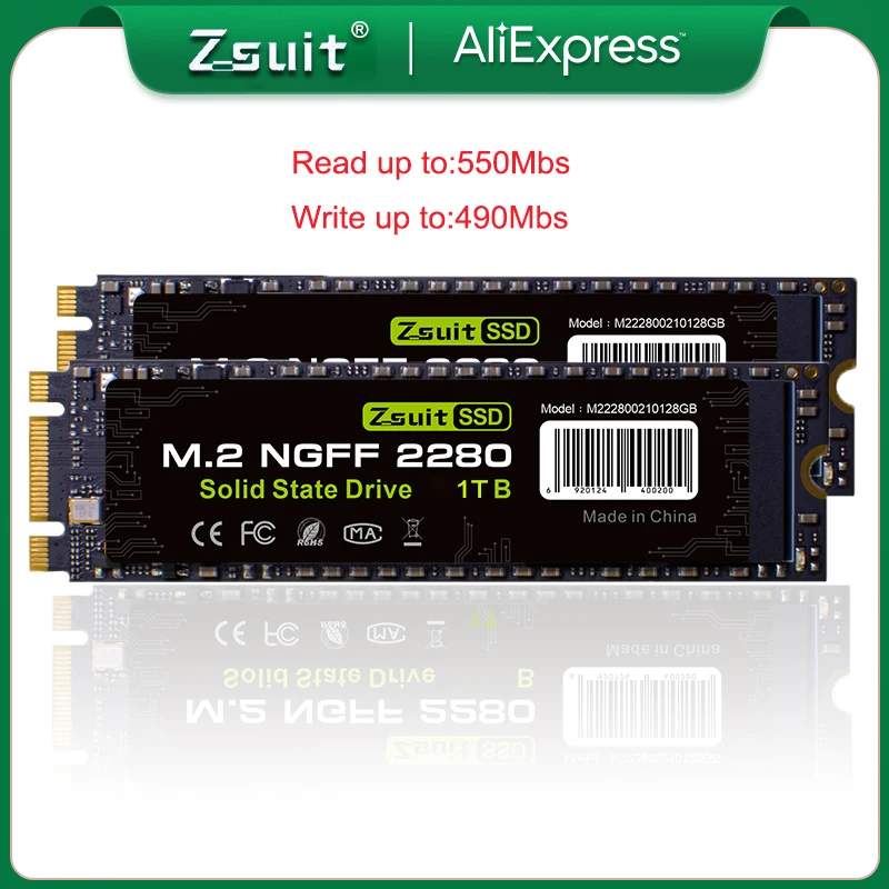 

Жесткий диск Z-suit SSD M2 SATA 1 ТБ 512 ТБ 256 ГБ 128 Гб 64 Гб M.2 NGFF 2280 SSD, Внутренний твердотельный накопитель для ноутбука