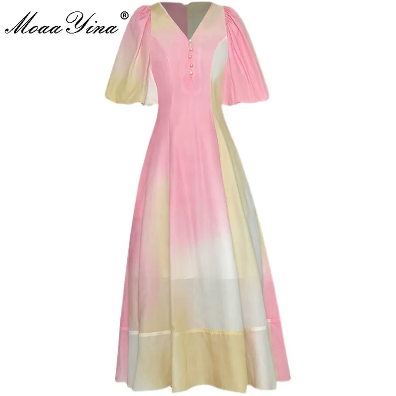 Модное дизайнерское весеннее платье ILYBOOJUN женское однобортное повседневное