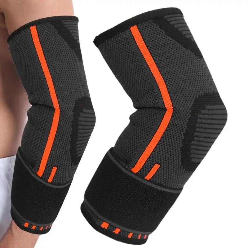 

Elbow Support Brace Anti-Slip Sweat Absorbent Elbow Brace Arm Sleeve Wraps With Adjustable Strap Tennis Trainer Sports Supplies