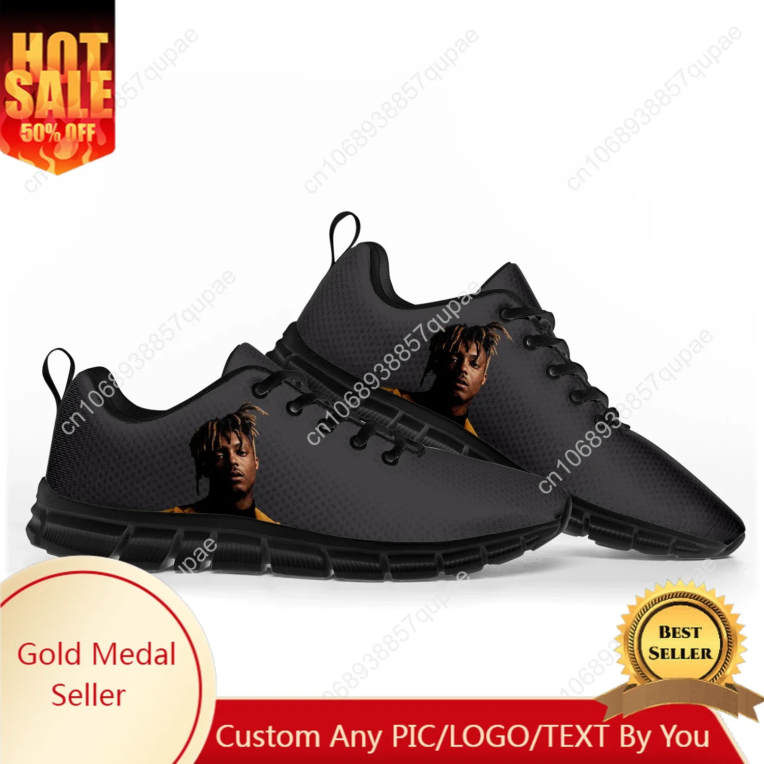 Wrld 999 Hip Hop Rapper Juice Sports Shoes Mens Womens Teenager Sneakers Custom High Quality Couple Black