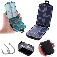 10 compartment plastic fishing bait box mini storage fishing tackle boxes portable fish spoon hook bait storage organizer