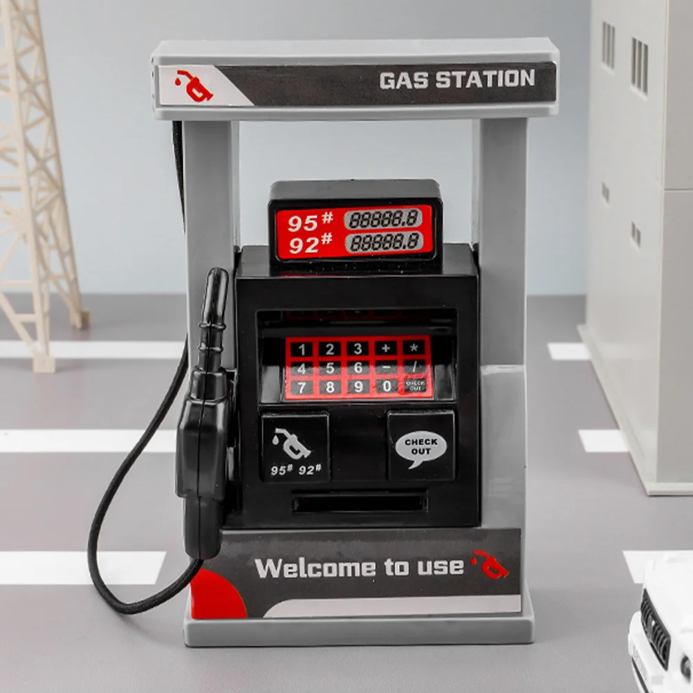 

1 Set of Gas Station Simulation Model Mini Roadblocks Gas Station Model Educational Toy