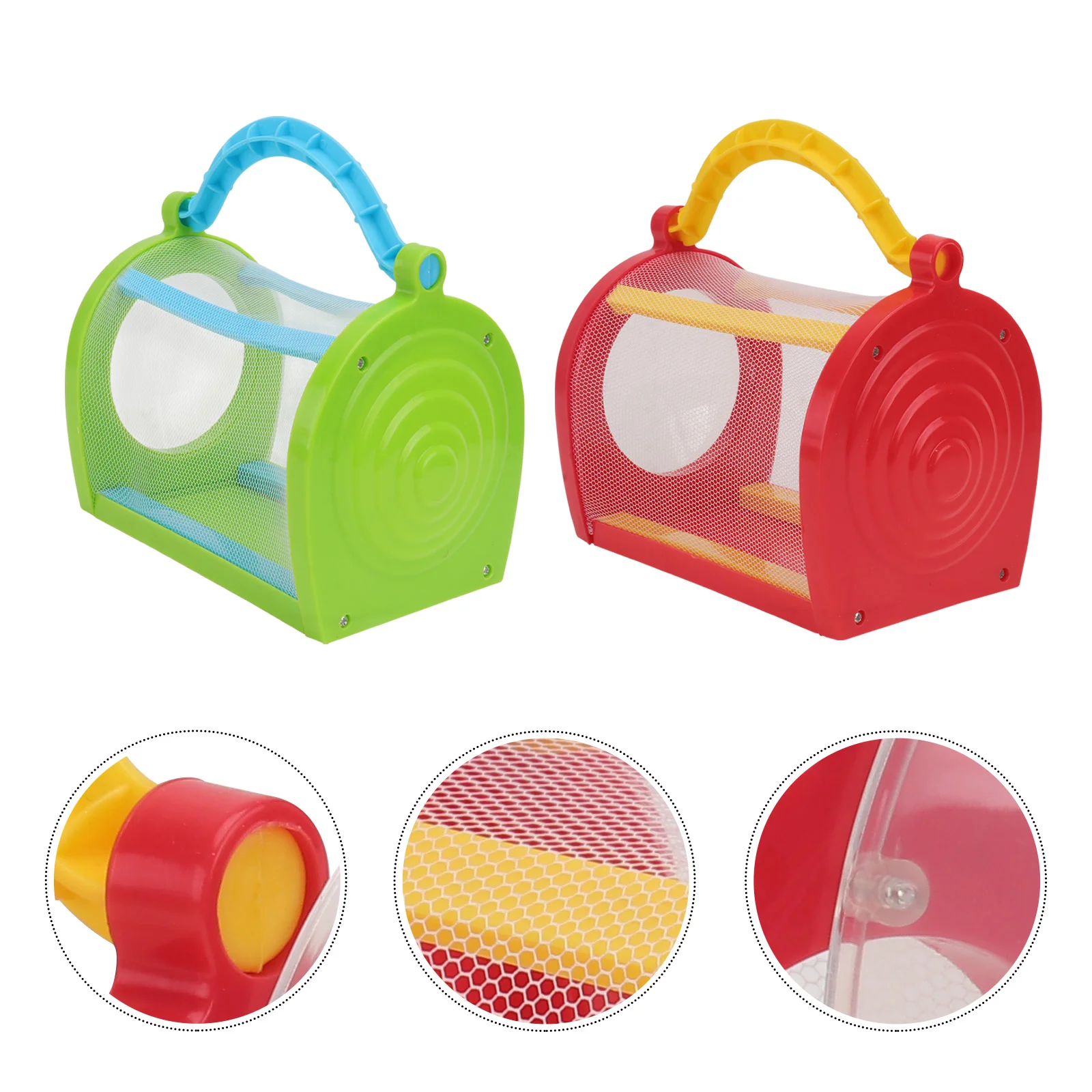 

2 Pcs Portable Insects Cage Toy Kids Outdoor Exploration Magnifier New Abs Child