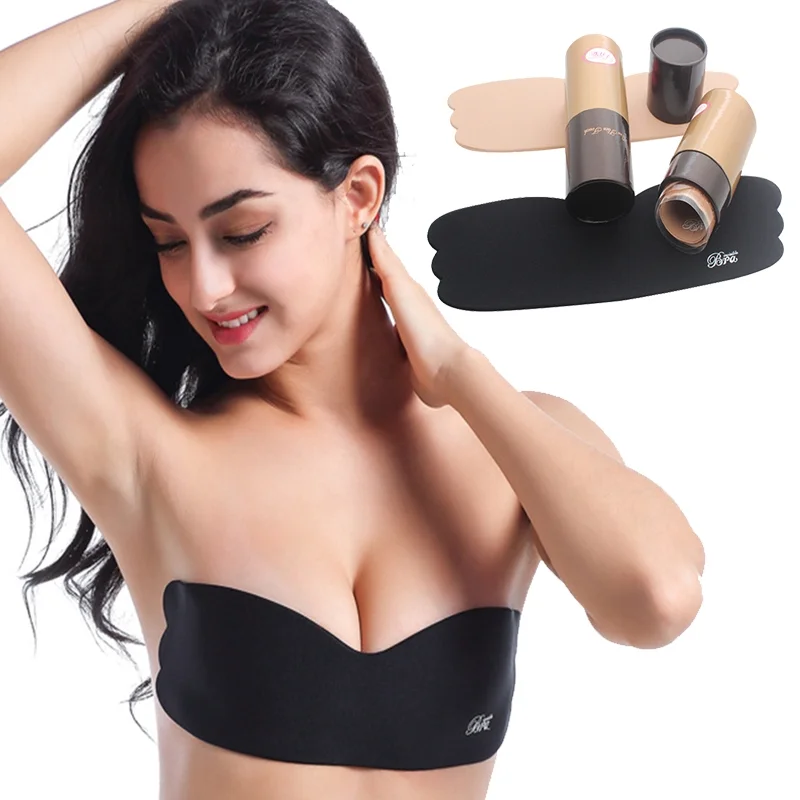 Невидимый бюстгальтер пуш-ап Женский бесшовный без спинки и бретелек