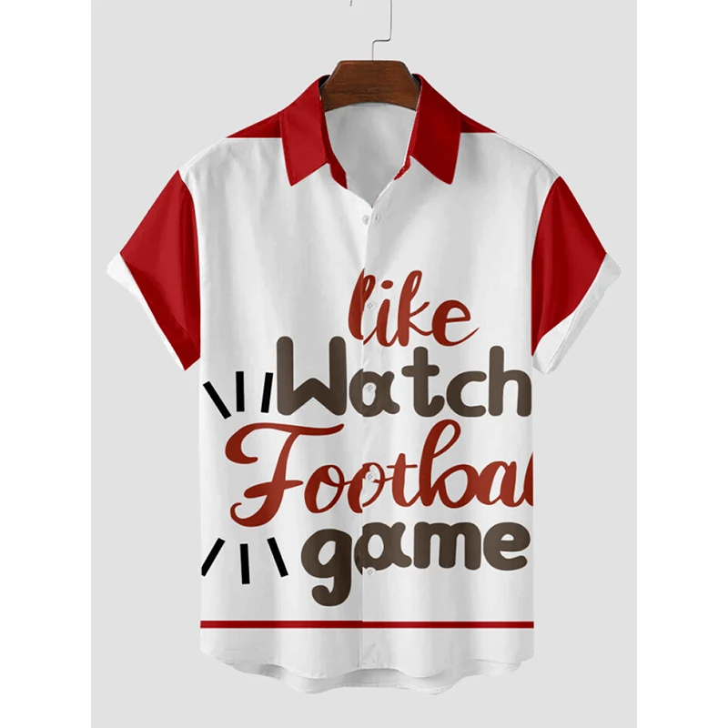 

Badassdude Football Fans Printing Men's Casual Short Sleeved Shirt