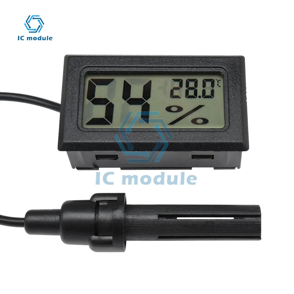 

FY-12 Embedded Digital Display Professional Mini Digital LCD Thermometer Hygrometer Temperature and Humidity Meter with Probe