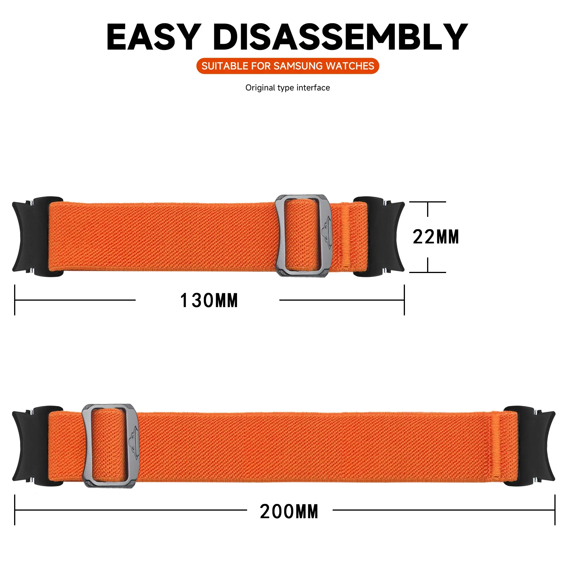 Nylon Band For Samsung Galaxy Watch 7 FE 5Pro 4 6 44 40mm QuickFit No Gaps Braided sport bracelet classic Strap