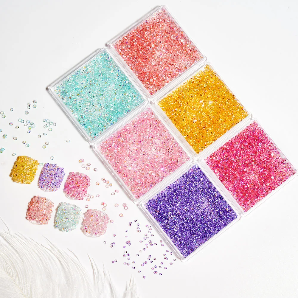 

Candy Color Nail Rhinestone Glittler Resin Strass Stones Charms For Nail Art Decorations Nail Beads Abalone Shell Nail Charm S-T
