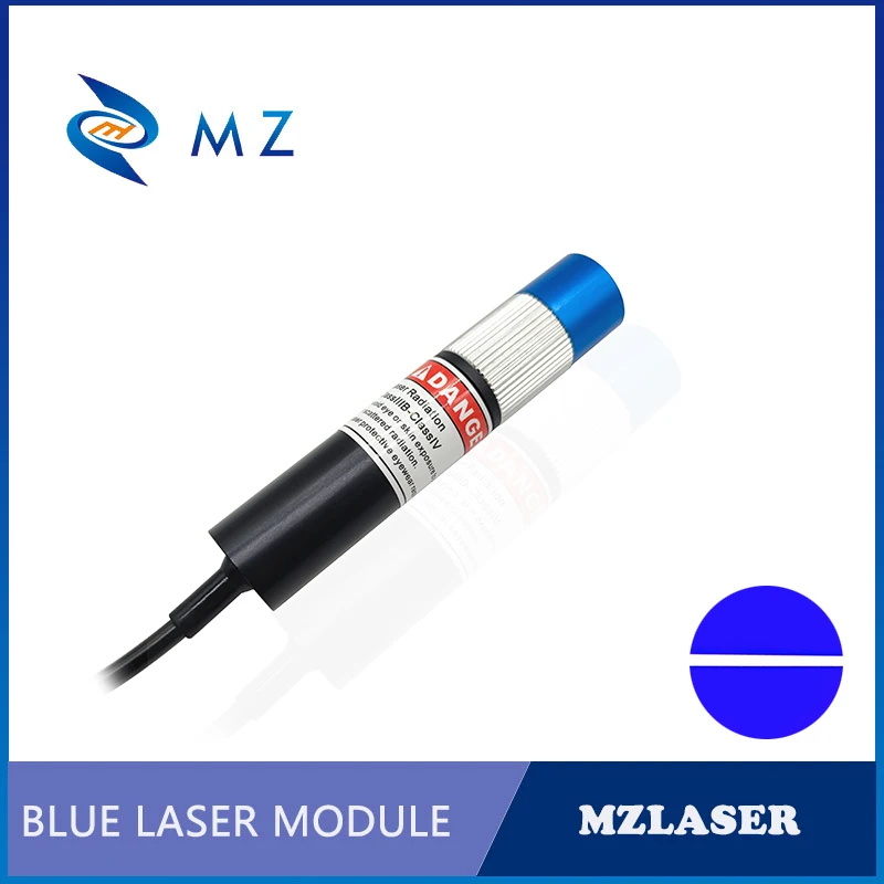 Adjustable Focusing D16mm 450nm 100mW Glass Lens Blue Line Laser Module+Bracket+Power Supply enlarge