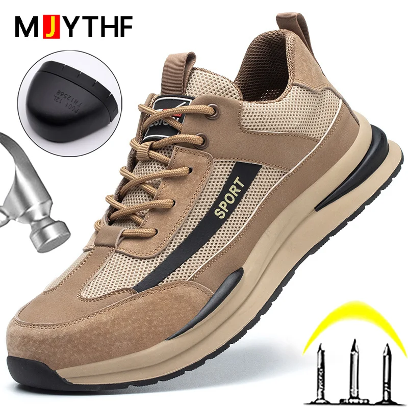 

Sport Safety Shoes Men Fashion Work Shoes Sneakers Protective Shoes Anti-smash Anti-puncture Industrial Shoes Casual Sneakers