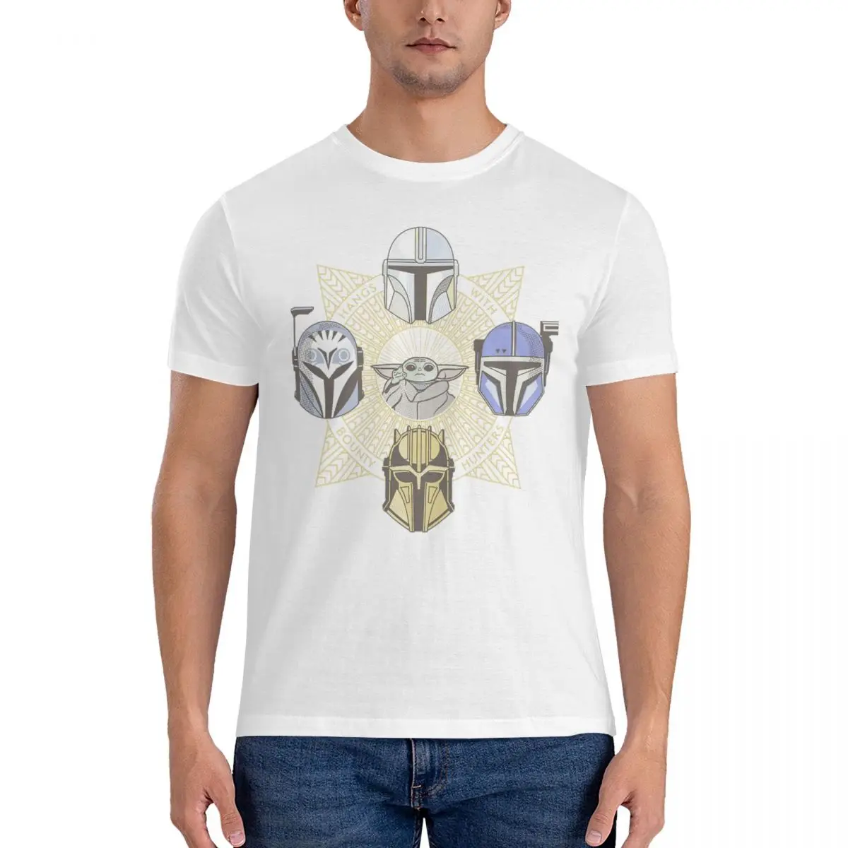 

Мужская футболка с коротким рукавом и круглым вырезом, из натурального хлопка