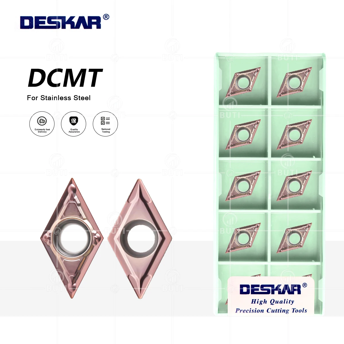 

DCMT 070208 -MV DCMT11T304 LF6118 DESKAR 100% оригинальный токарный инструмент из карбида внутреннего токарного инструмента для обработки нержавеющей стали