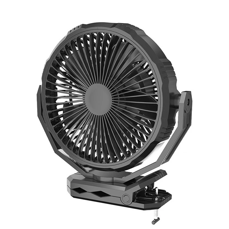 

10000Mah Rechargeable Battery Operated Clip On Fan, Air Circulating USB Fan,Portable For Outd Camping Tent Beach Or Car