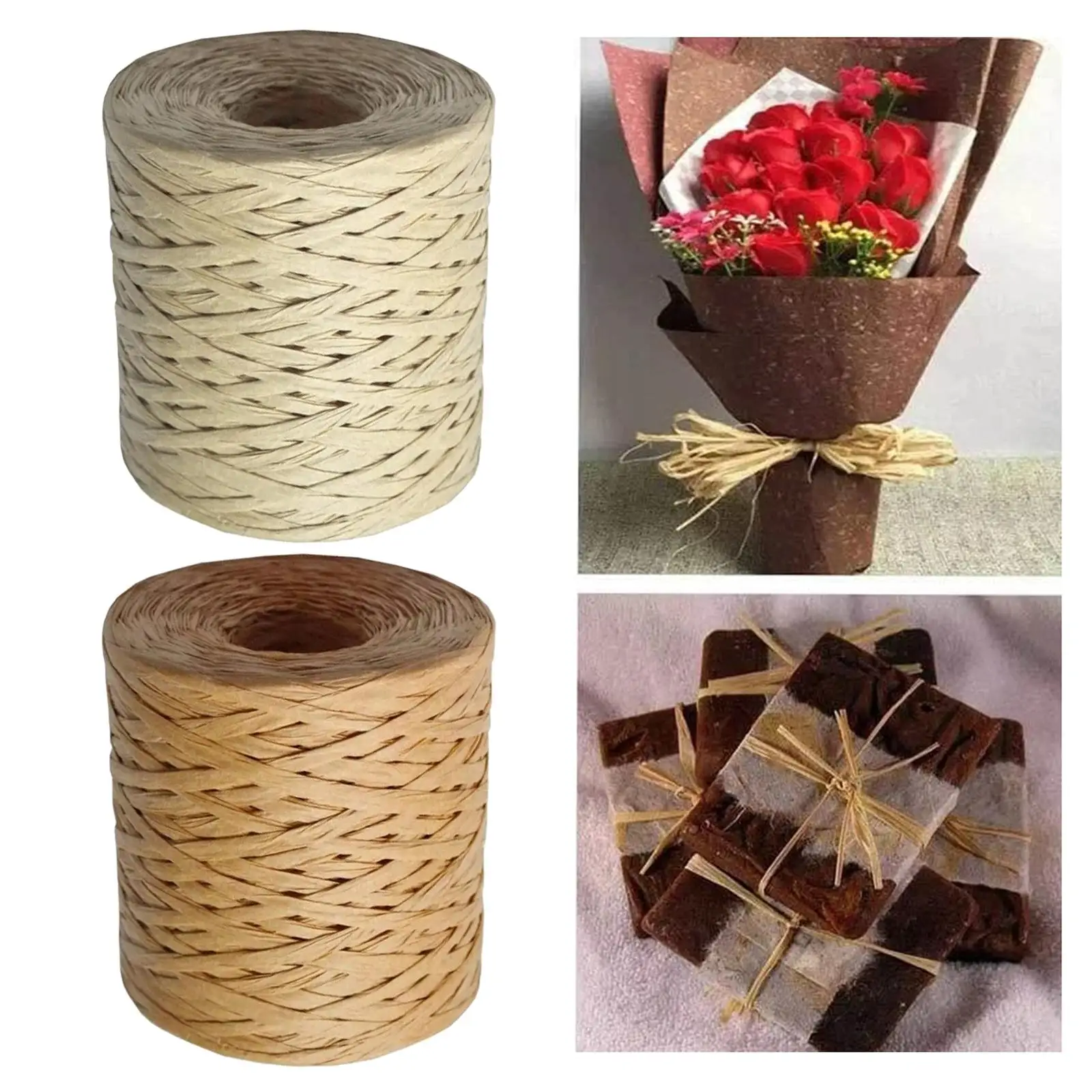 

Raffia Paper Ribbon Roll Twine for Gift Wrapping Festival DIY Craft Weaving