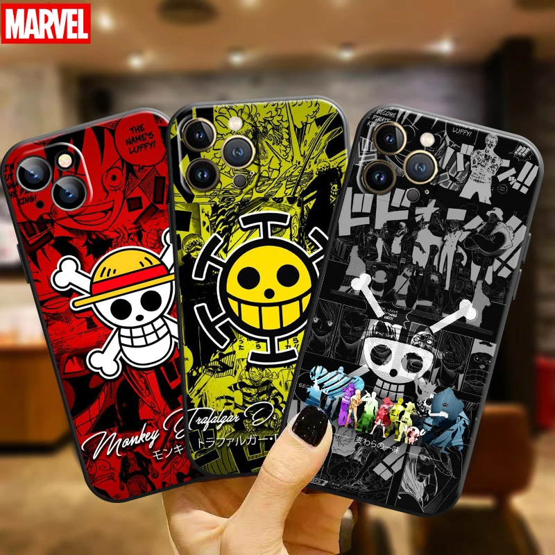 

One Piece Skull Logo For Apple iPhone 11 12 13 Pro Max 12 13 Mini X XR XS Max SE 6 6S 7 8 Plus Phone Case Soft Back Coque