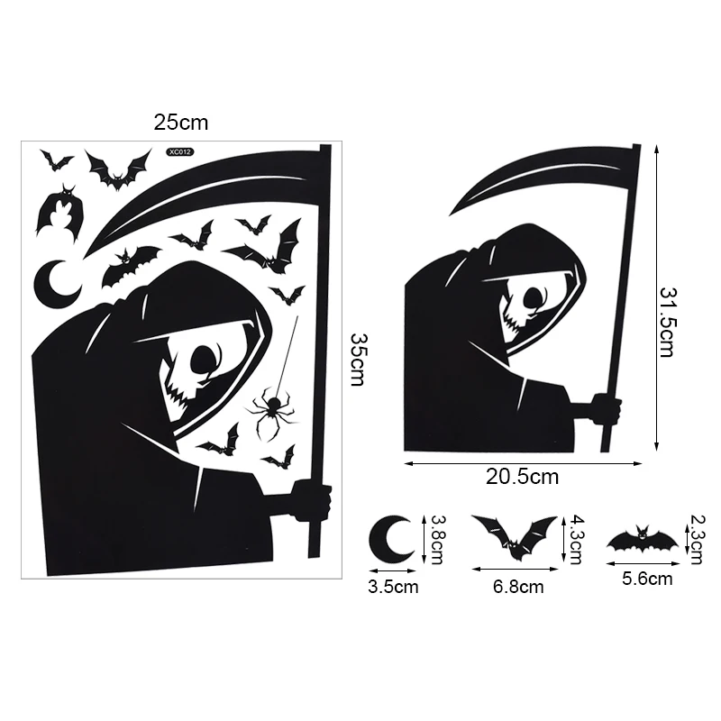 

На Halloween Window Stickers Страшный Призрак