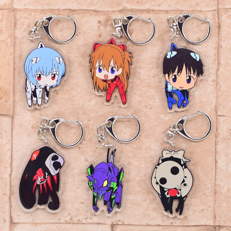 

EVA Keychain Double Sided Acrylic Cartoon Key Chain Pendant Anime Accessories Keyring keychains charms