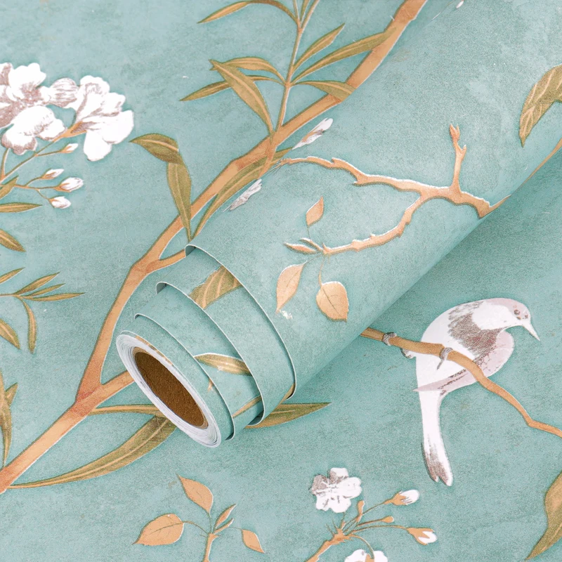 

Самоклеящиеся обои Wokhome с цветочным рисунком, настенные наклейки в рулонах, пасторальный стиль, мебель, декоративный домашний декор «сделай...