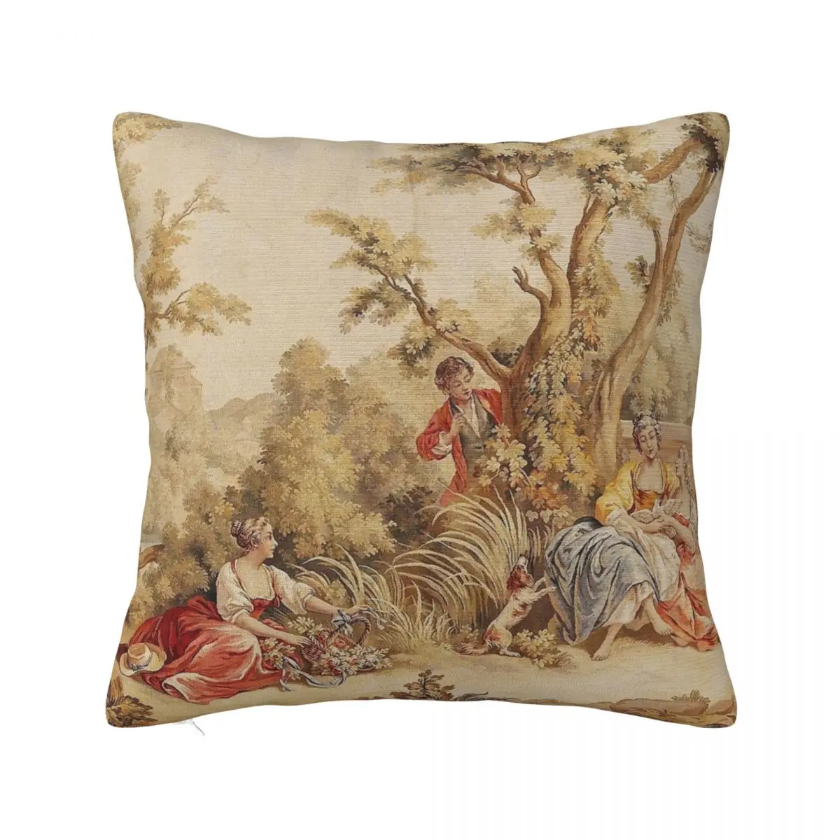 

Aubusson Античная французская наволочка 18 века