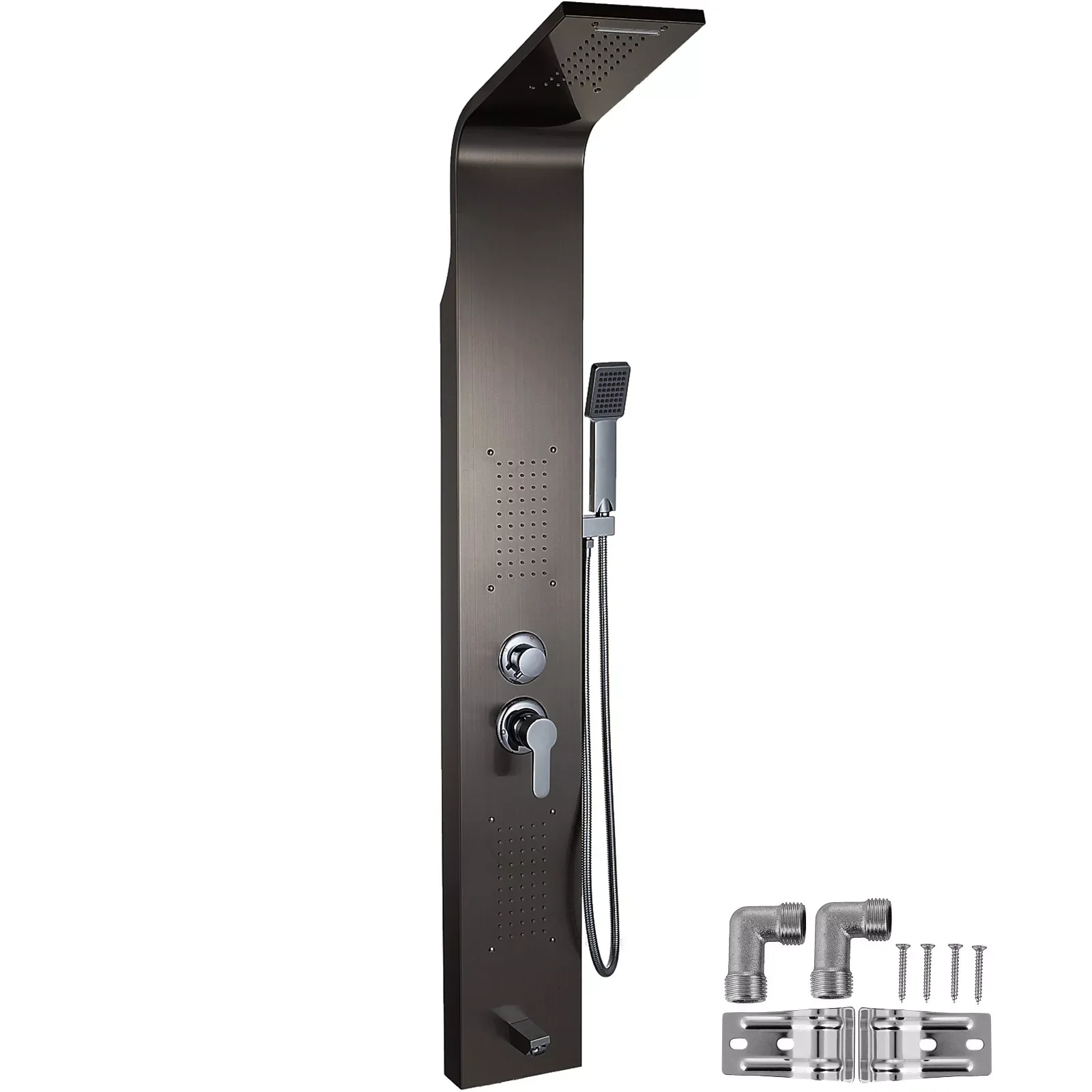 

5 in 1 Shower Faucet Bathroom Rainfall Shower Set Waterfall Rain SPA Massage Jet Bath Shower Column Mixer Tap Shower Panel