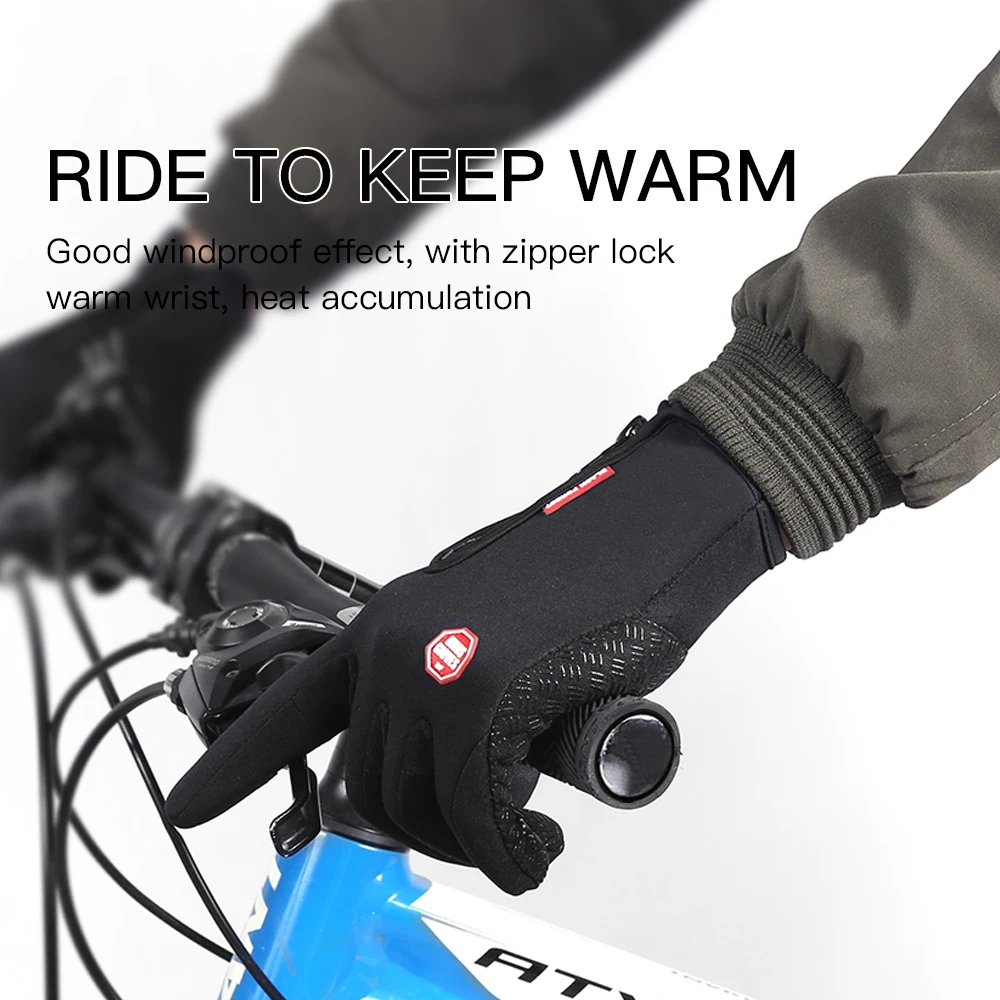 

NEW Winter Cycling Gloves Waterproof Windproof Touch Screen Bike Warm Gloves Cold Weather Running Sports Hiking Ski Mitten